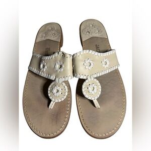 Jack Rogers Cream Floral Sandals